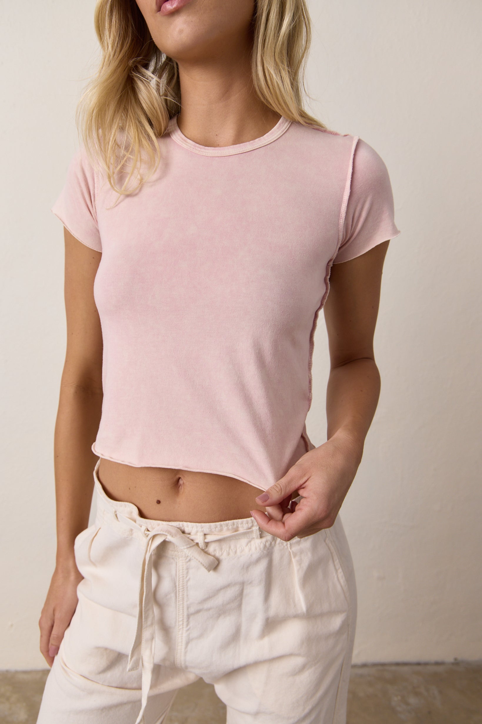Tara Lux Jersey Mini Crew Tee