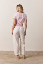 Tally Slim Fit U Neck Slub Jersey Tee