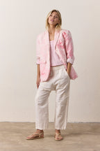 Seville Slouchy Linen Cotton Marbled Blazer