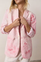 Seville Slouchy Linen Cotton Marbled Blazer