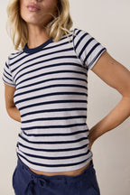 Alessi Shrunken Stripe Slub Jersey Tee