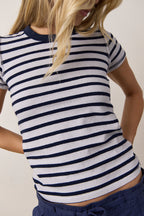 Alessi Shrunken Stripe Slub Jersey Tee
