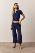 Alden Snap Front Variegated Rib Polo