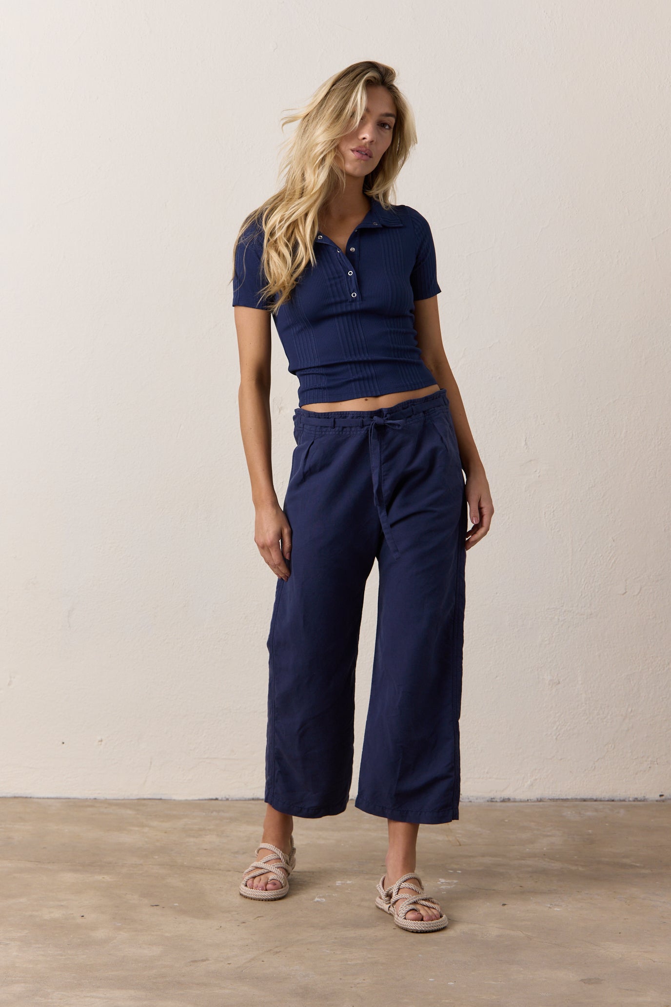 Alden Snap Front Variegated Rib Polo