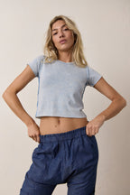 Tara Lux Jersey Mini Crew Tee