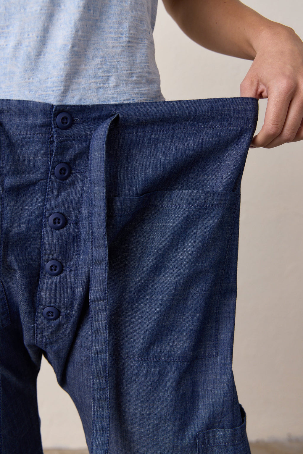 Carlson Linen Cotton Tie Pant