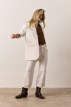 Akari Crop Linen Cotton Tie Pant