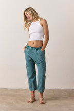 Shailey Paperbag Waist Linen Cotton Pant