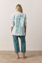 Seville Slouchy Linen Cotton Marbled Blazer