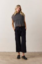 Akari Crop Linen Cotton Tie Pant