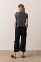 Akari Crop Linen Cotton Tie Pant