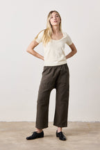 Tally Slim Fit U Neck Slub Jersey Tee