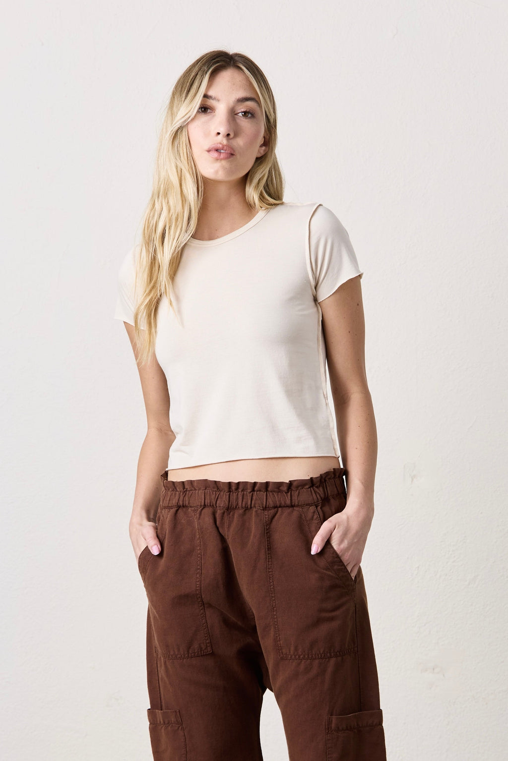 Tara Lux Jersey Mini Crew Tee