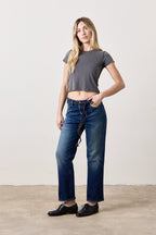 Tara Lux Jersey Mini Crew Tee