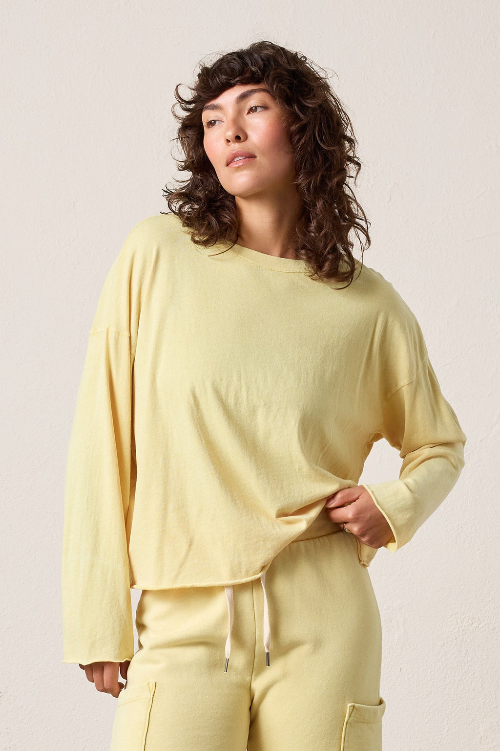 Lennon Boxy Fit Fine Jersey Tee