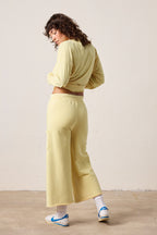 Diya Crop Straight Loop Terry Sweatpant
