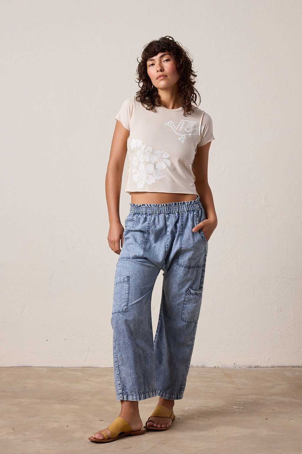 Tara Lux Jersey Hula Mini Crew Tee