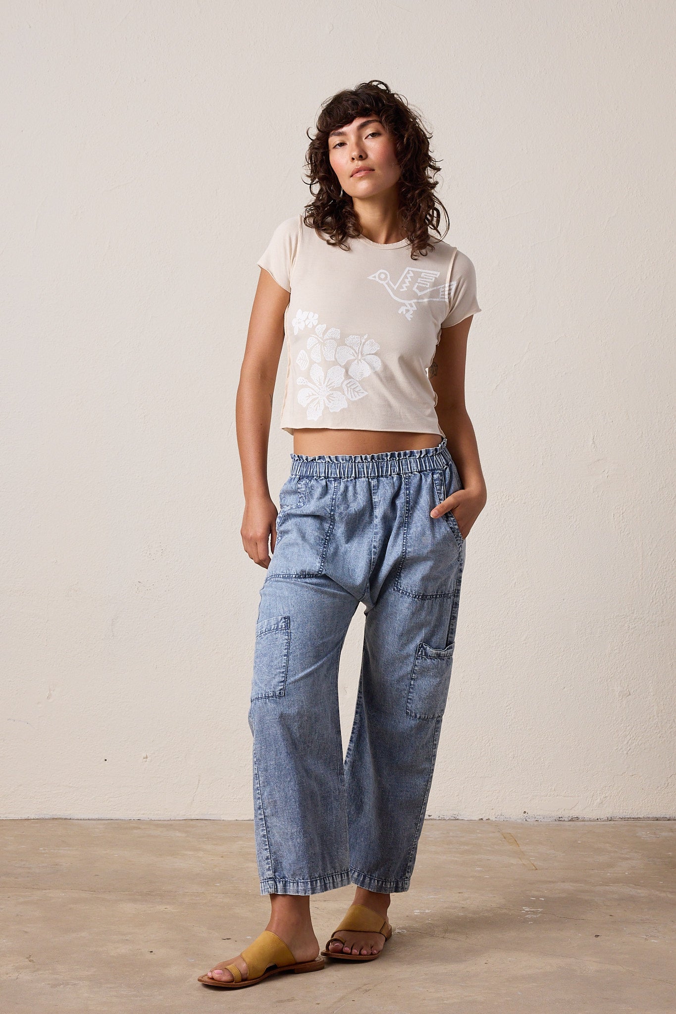 Tara Lux Jersey Hula Mini Crew Tee