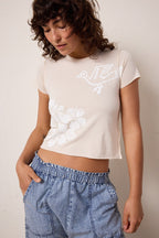Tara Lux Jersey Hula Mini Crew Tee