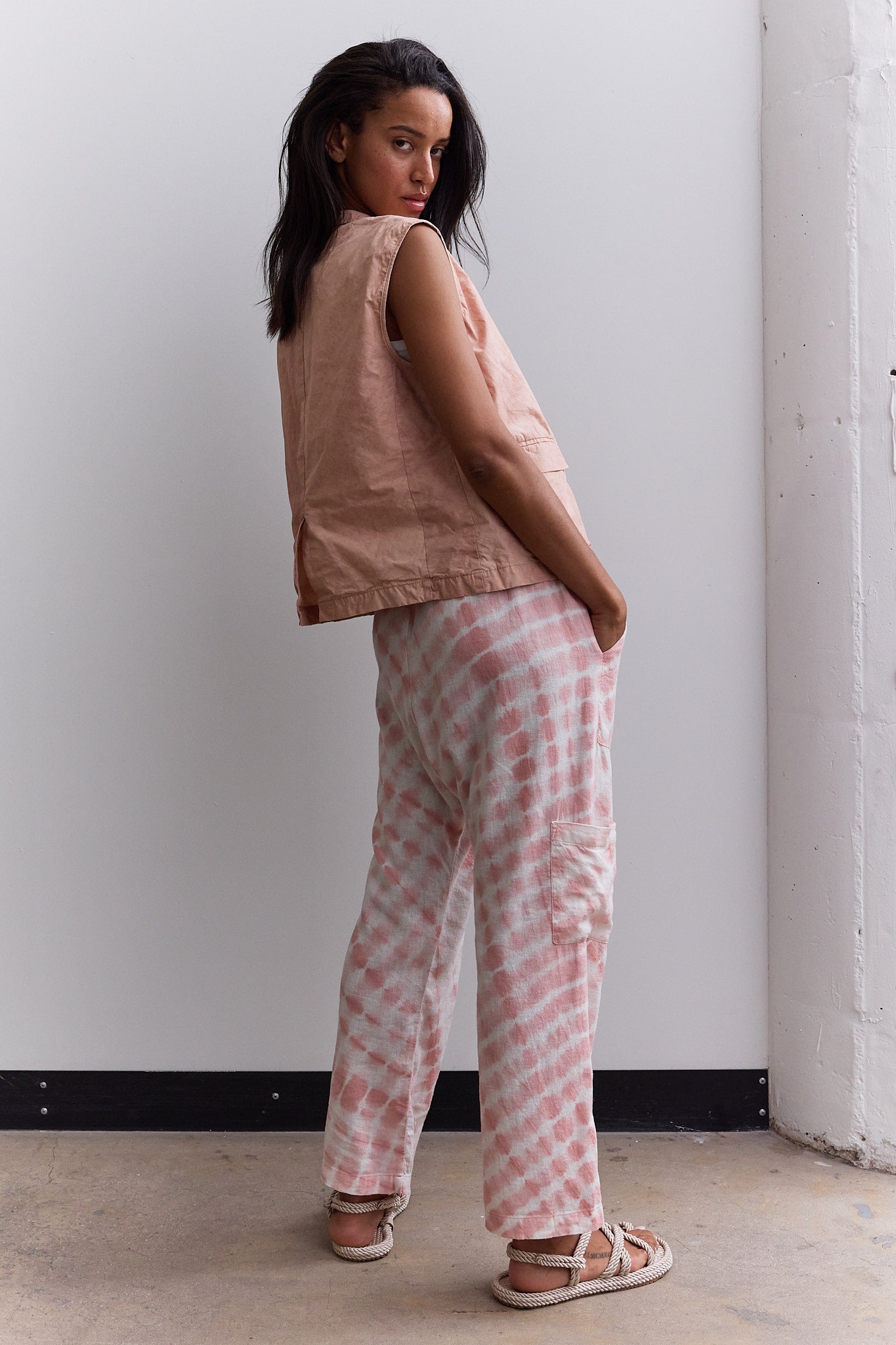 Shailey Paperbag Waist Linen Viscose Pant