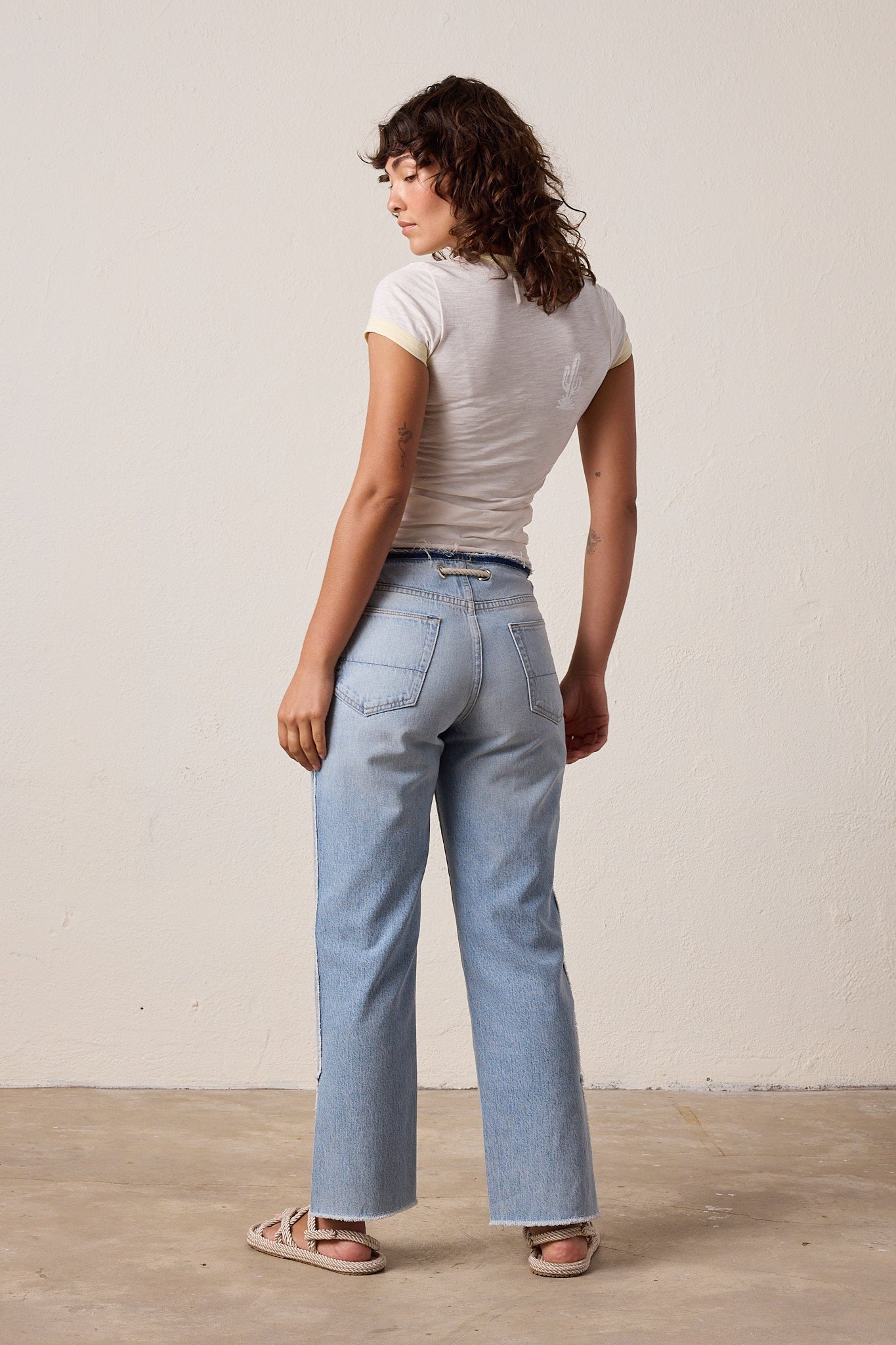 Bodhi Slub Jersey Surf City Ringer Baby Tee