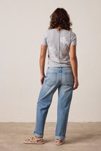 Tally Slim Fit U Neck Vintage Jersey Surf City Tee