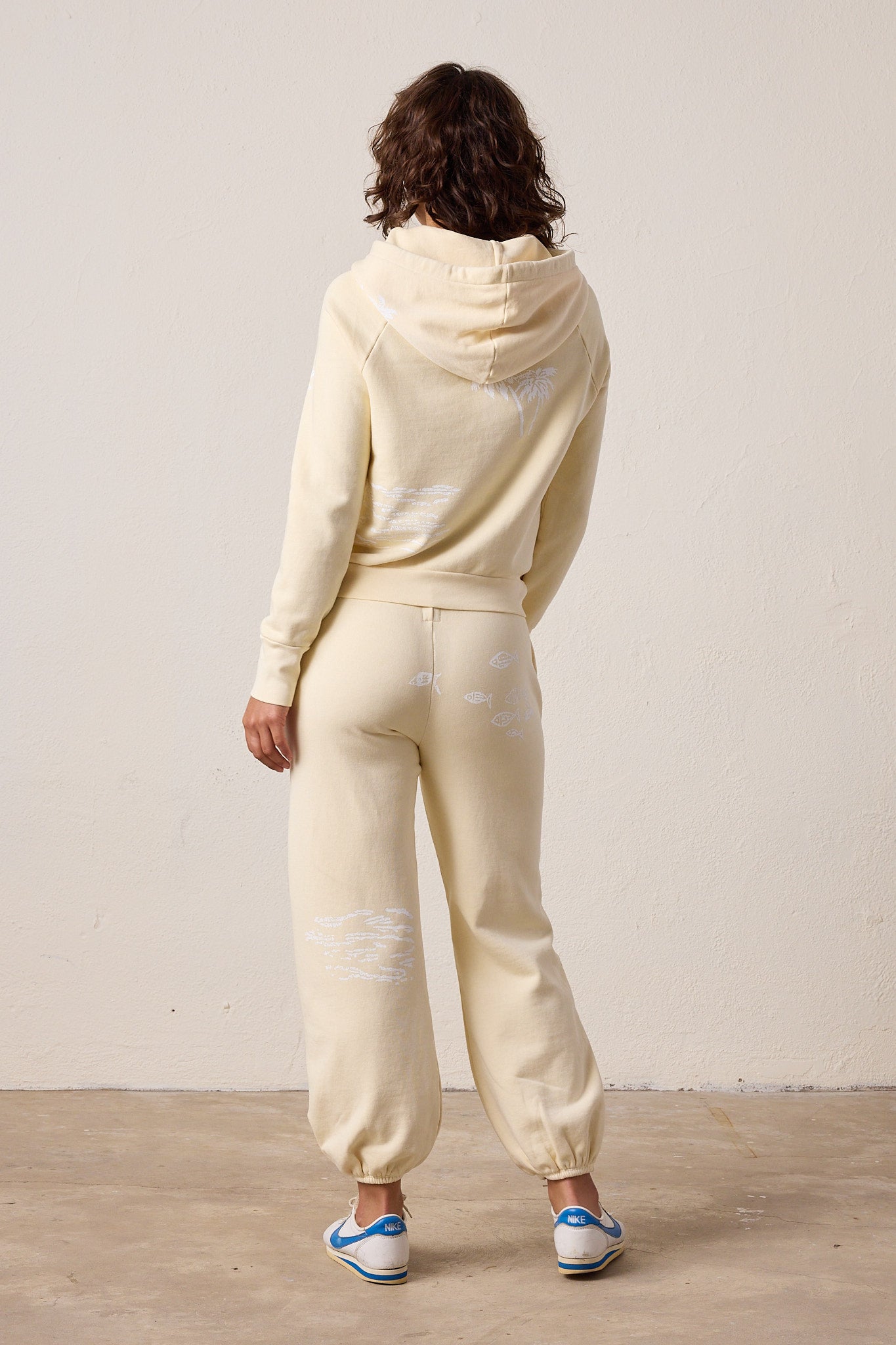 Lisse Fitted Loop Terry Surf City Hoodie