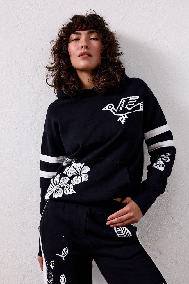 Ellis Relaxed Loop Terry Hula Hoodie Main Image