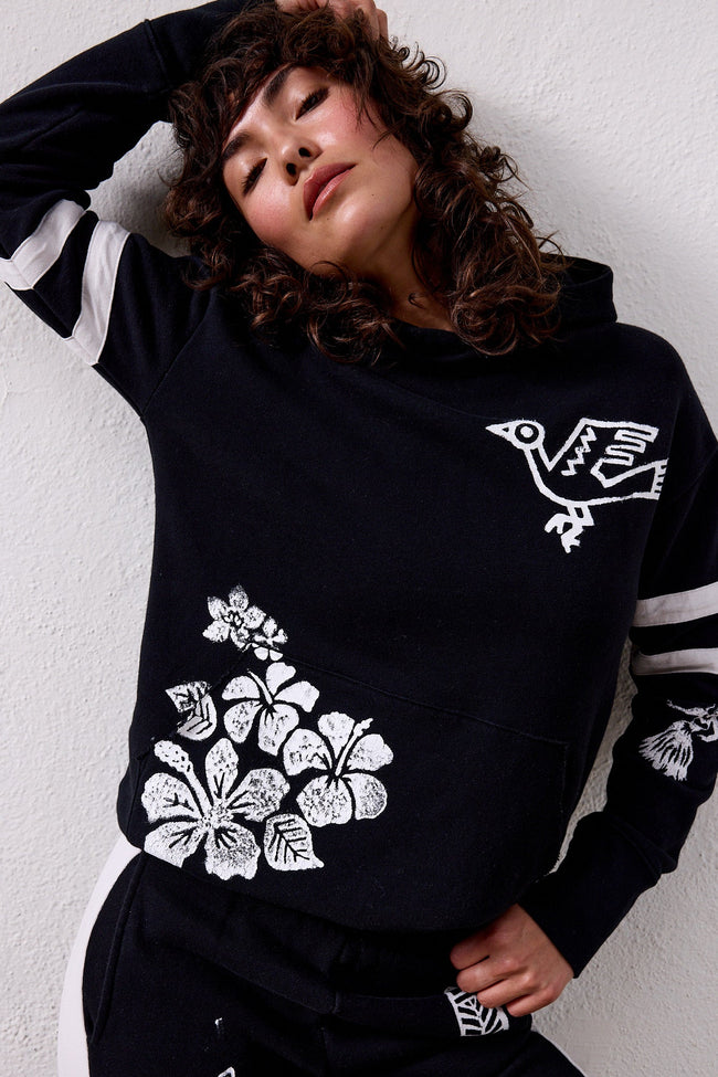 Ellis Relaxed Loop Terry Hula Hoodie Hover Image