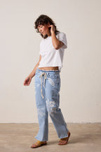 Penny Relaxed Tie Waist Hula Jean