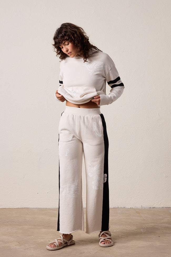 Riley Wide Leg Loop Terry Hula Pant Main Image