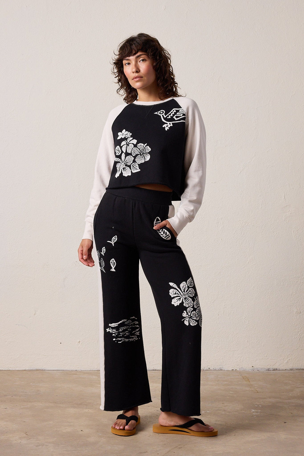 Marco Crop Loop Terry Hula Sweatshirt