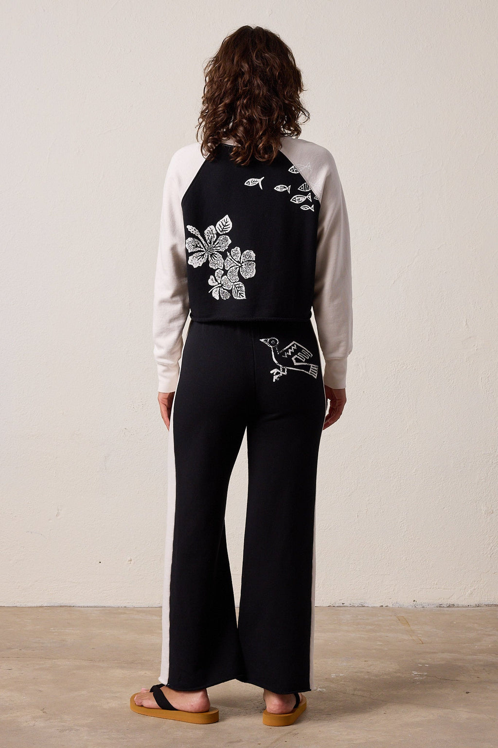 Riley Wide Leg Loop Terry Hula Pant