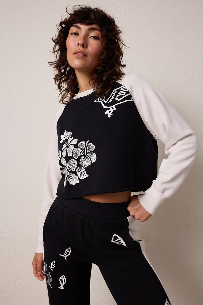 Marco Crop Loop Terry Hula Sweatshirt Hover Image