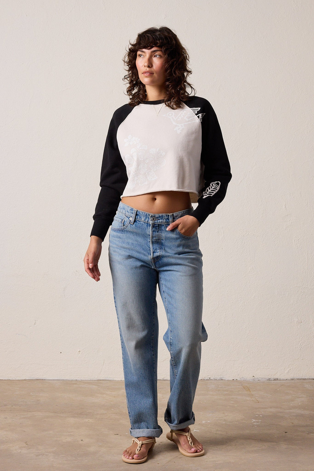 Marco Crop Loop Terry Hula Sweatshirt