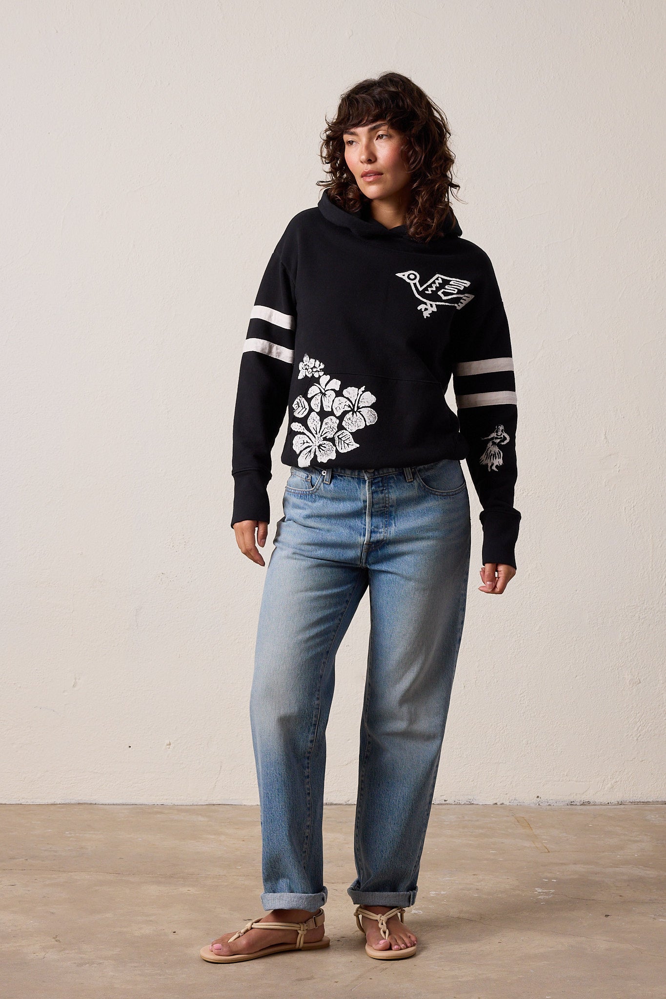 Ellis Relaxed Loop Terry Hula Hoodie