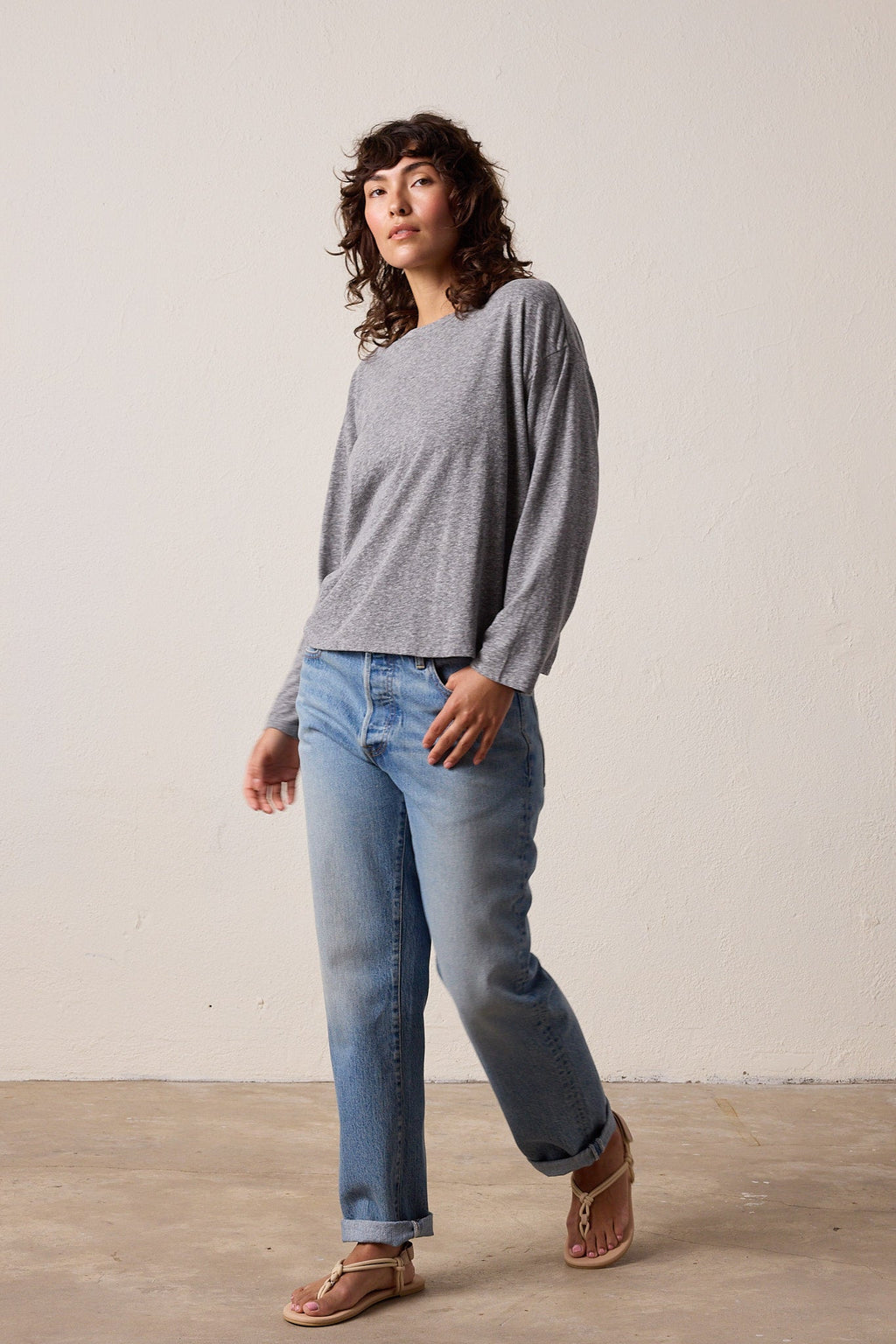 Loffler Boxy Melange Jersey Tee