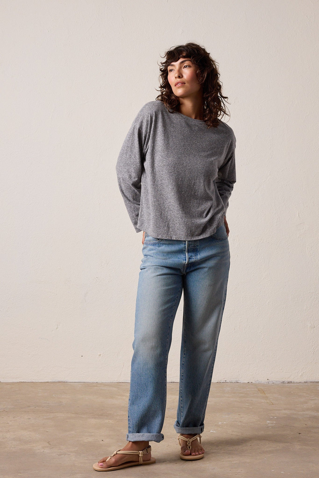 Loffler Boxy Melange Jersey Tee