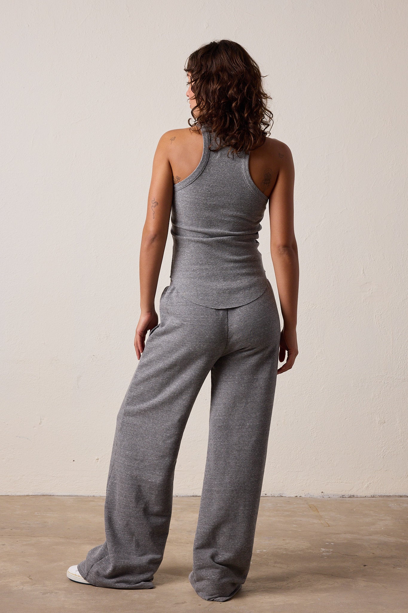 Alexa Fitted Melange Rib Tank