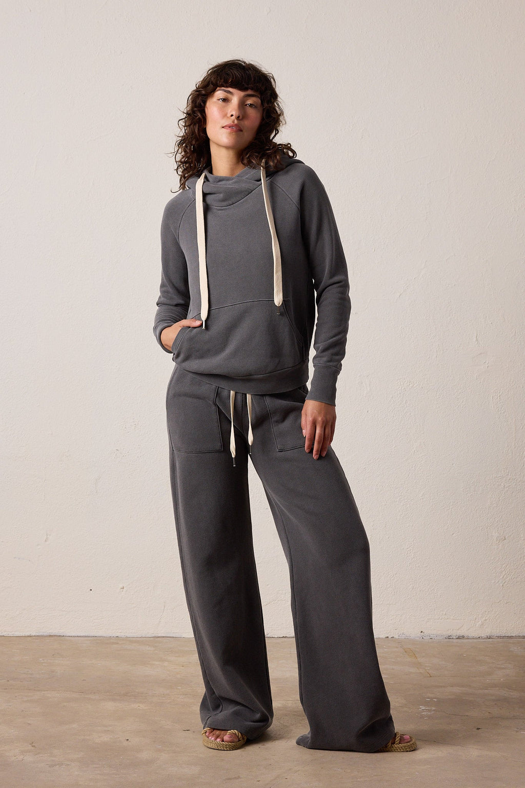 Franky Wide Leg Loop Terry Sweatpant