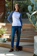 Aria Fitted Baby Rib Raglan Tee