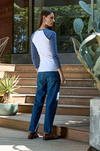 Aria Fitted Baby Rib Raglan Tee