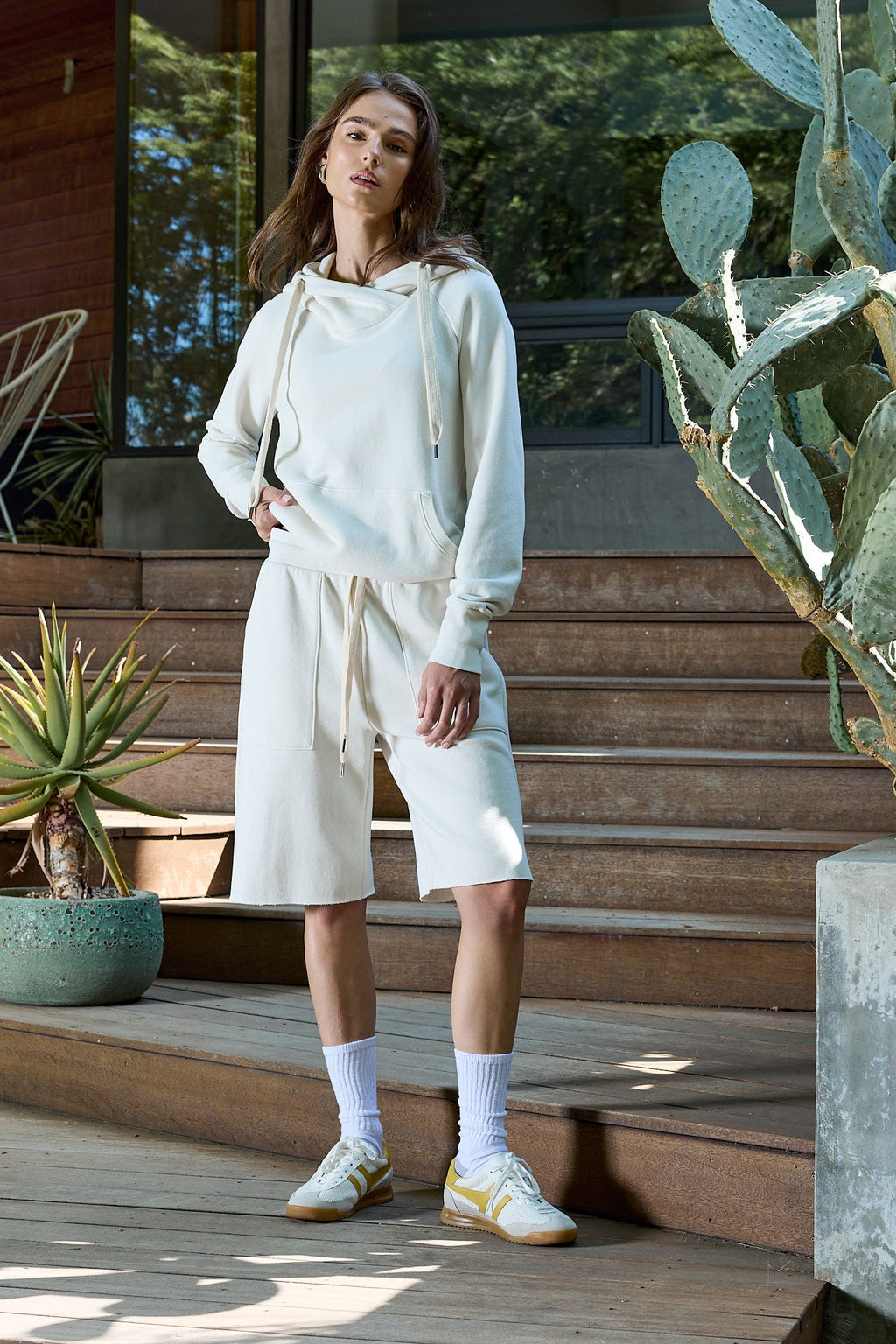 Raven Wide Leg Loop Terry Culotte