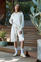 Raven Wide Leg Loop Terry Culotte