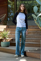 Aria Fitted Baby Rib Raglan Tee