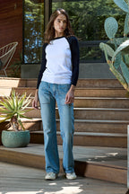 Aria Fitted Baby Rib Raglan Tee