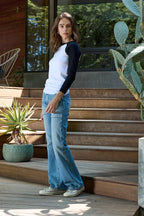 Aria Fitted Baby Rib Raglan Tee