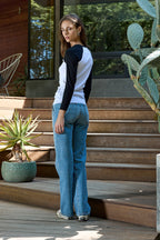 Aria Fitted Baby Rib Raglan Tee