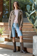 River Relaxed Rope Tie Denim Cut Offs