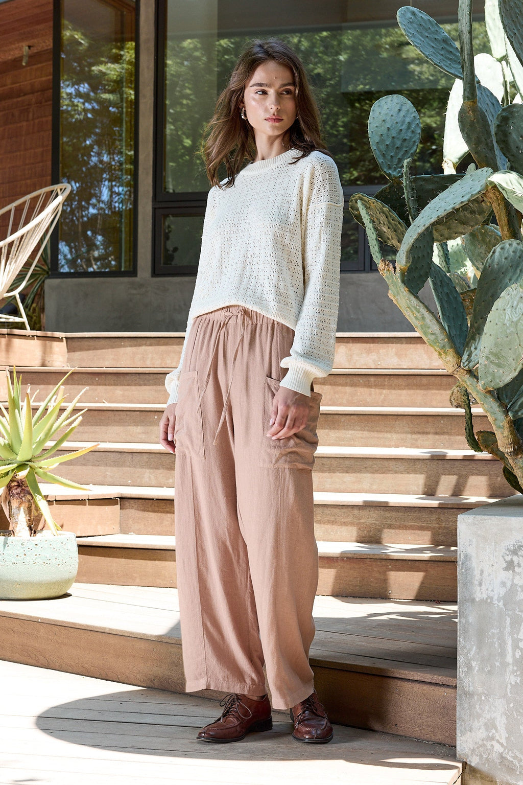 Sydney Wide Leg Linen Viscose Pant